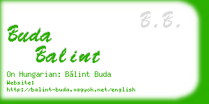 buda balint business card