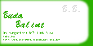 buda balint business card